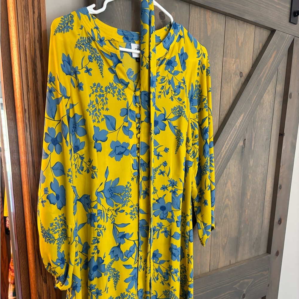 CAbi lemon drop dress EUC size large